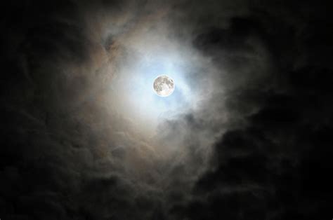 Full Moon Shines Through Dramatic Photograph By Assalve