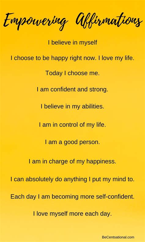 Empowering Positive Affirmations Positive Self Affirmations Positive