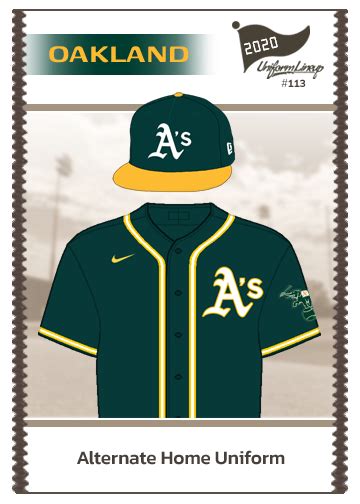 Oakland Athletics Uniform Cards