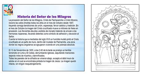 Señor De Los Milagros Actividades Y Fichas