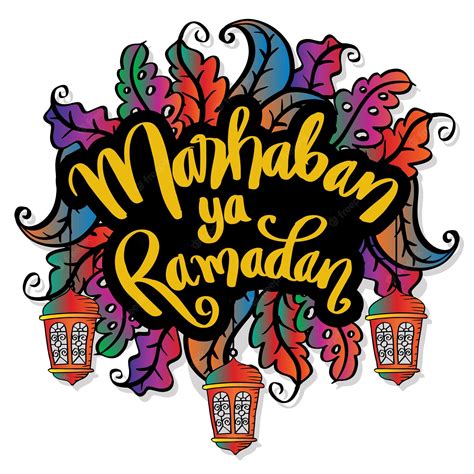 Premium Vector Marhaban Ya Ramadhan Greeting Card Concept