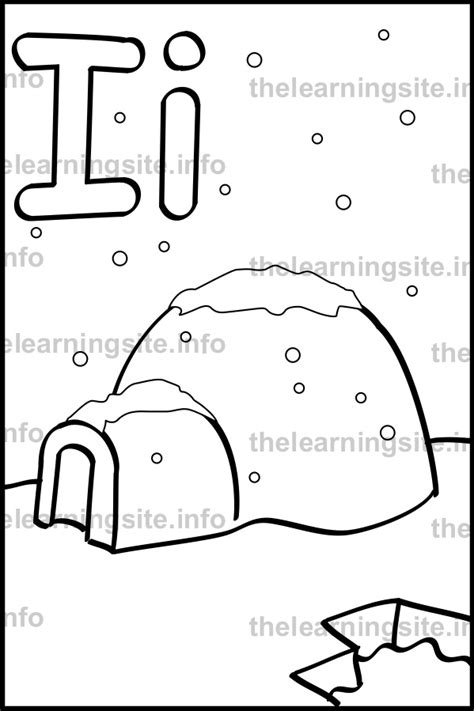 Download Letter I Flashcard - Igloo - The Learning Site
