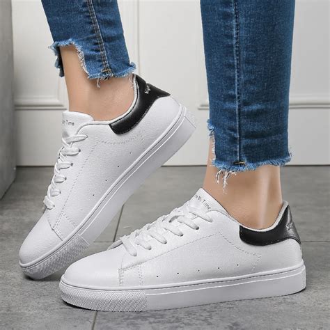 2018 New Sneakers For Women White Casual Shoes Woman Lace Up Sneakers