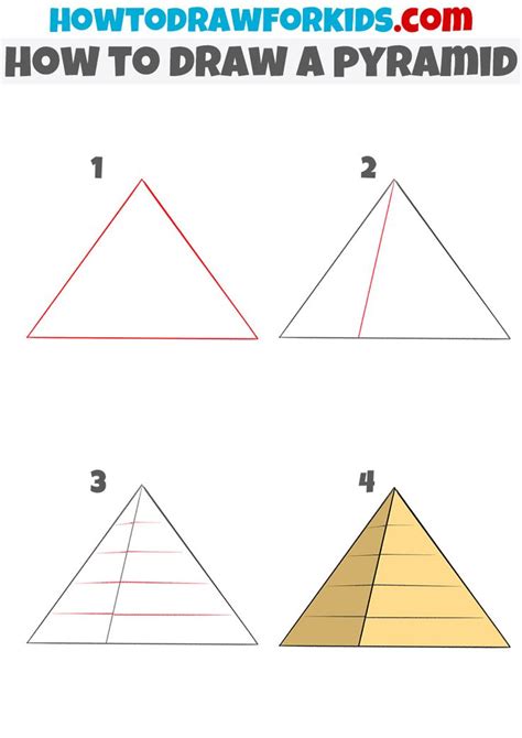 How To Draw A Pyramid Step By Step Egyptian Crafts Egyptian Drawings