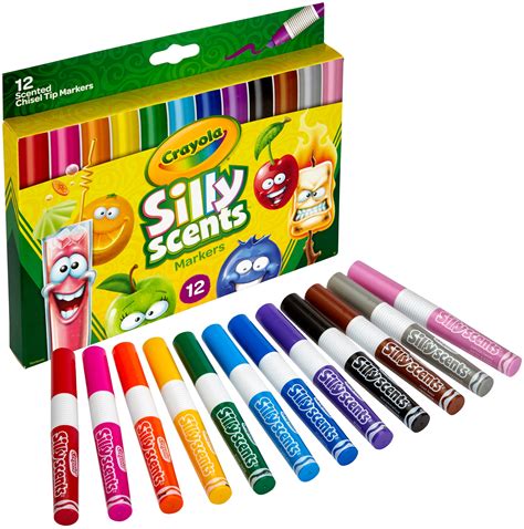 Crayola 12 Count Silly Scents Washable Chisel Tip Markers