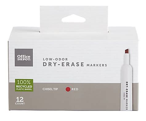 Office Depot Brand 100 Recycled Low Odor Dry Erase Markers