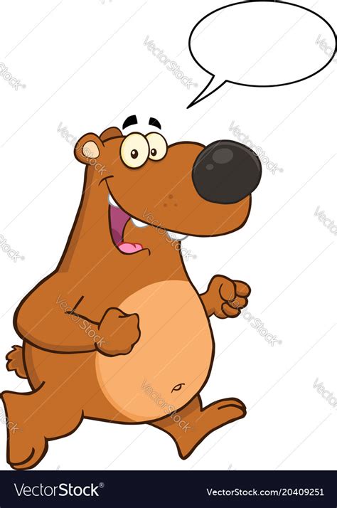 Smiling Brown Bear Cartoon Character Royalty Free Vector