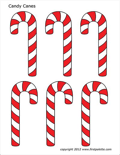 Candy Canes Free Printable Templates And Coloring Pages