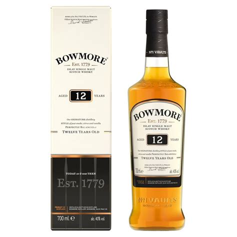 Bowmore Islay Single Malt Scotch Whisky 12 Year Old 70cl From Ocado