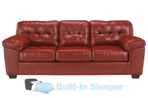 Frame constructed of hardwoods and plywoods. Salsa Bonded Leather Queen Sleeper Sofa at Gardner-White