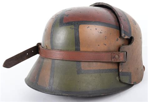 German M 16 Steel Helmet With Brow Plate Stirnpanzer