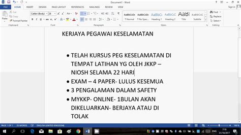 Kesehatan dan keselamatan kerja adalah perlindungan yang wajib diberikan oleh semua pemberi kerja kepada karyawannya. Kerjaya pegawai Keselamatan dan Kesiahatan pekerjaan - YouTube
