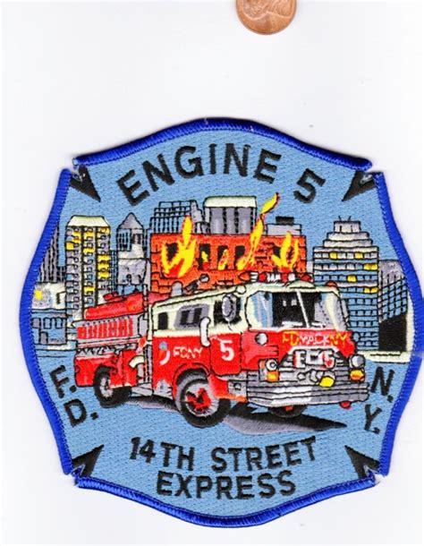 Fire Patch Fdny New York City Engine 5 14th St Express Fdny Patches