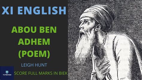 Abou Ben Adhem By Leigh Hunt English Poem Xi 1st Year Class 11