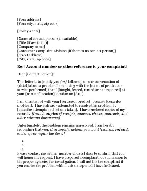 40 Formal Complaint Letter Templates Word Templatelab