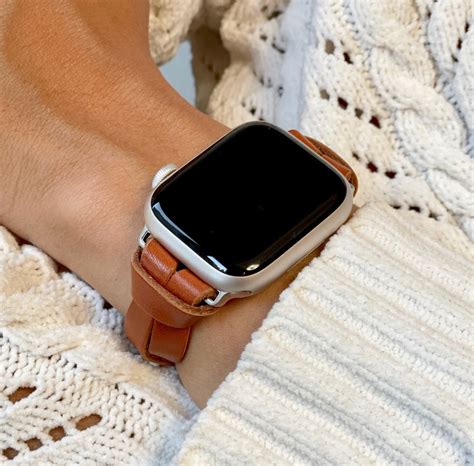 Apple Watch Band Slim Leather Iwatch Strap Women Bands 38mm 40mm 41mm