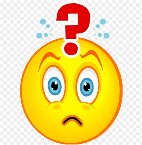 Free Download Hd Png Question Mark Emoticon Png Source Confused Face