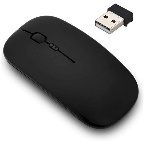 Wireless Mouse Slim Silent Click Rechargeable 24g Wireless Mice