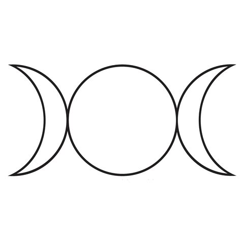 Three Moons Symbols Intersecting