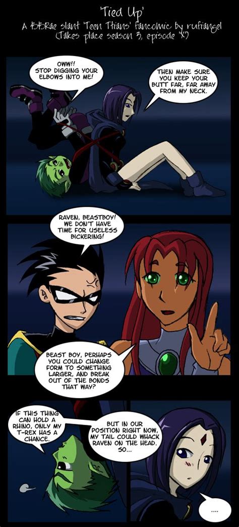 tied up bbrae fancomic pg 1 by rufiangel on deviantart original teen titans teen titans go