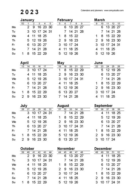 Large Monday Printable 2023 Calendar Calendar Quickly Calendar 2023