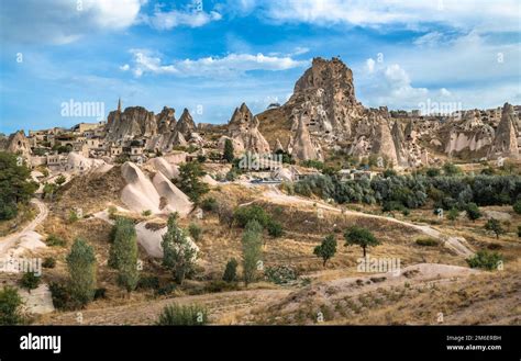 Uchisar Natural Rock Castle And Town Cappadocia Central Anatolia