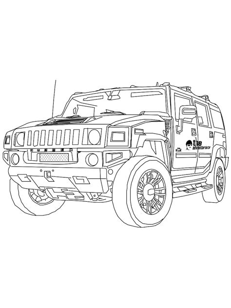 Hummer Coloring Pages Free Printable Hummer Coloring Pages