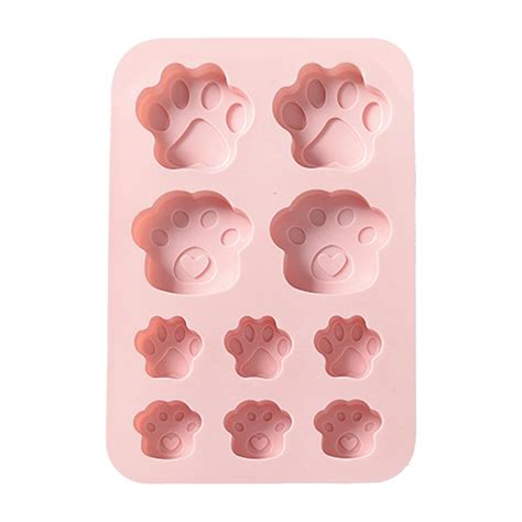 Puppy Footprints Silicone Cake 10 Even Cat Paws High Temperature Cold