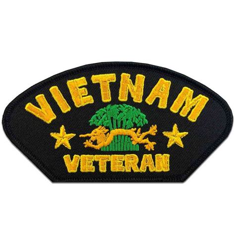 Vietnam Veteran Patch With Dragon Graphic Patches