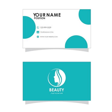 Premium Vector Beautician Business Card