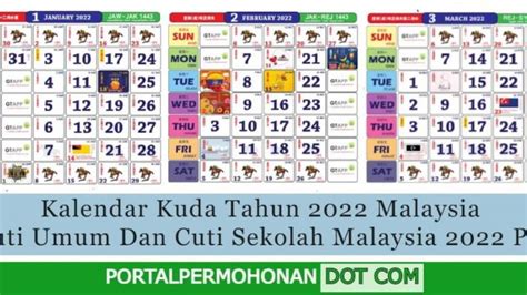 Kalendar Kuda Tahun 2022 Malaysia Archives Portal Permohonan