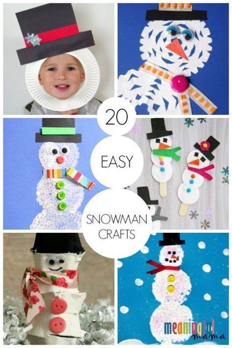 20 Easy Snowman Crafts For Kids Preschool Crafts Winter