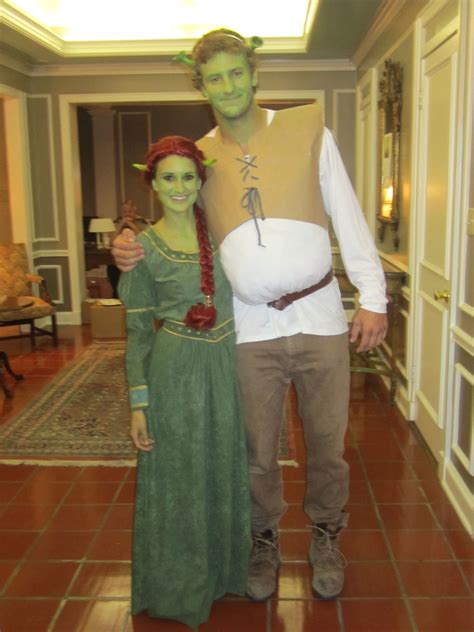 Diy Shrek Ears Shrek Fiona Costume Princess Costumes Halloween Couple Couples Adult Homemade