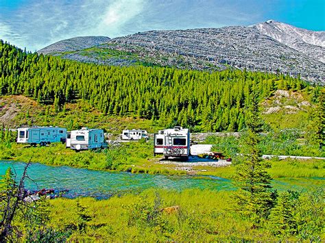 Summit Lake Campground In Stone Mountain Provincial Park British