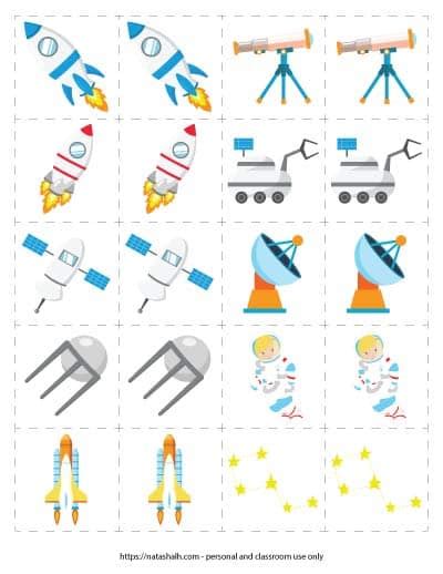 Free Printable Space Matching Game And Solar System Matching Cards The