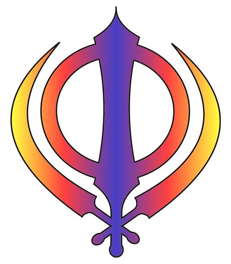 Sikh Symbol Khanda Multicoloured Yellow Red And Blue Flickr