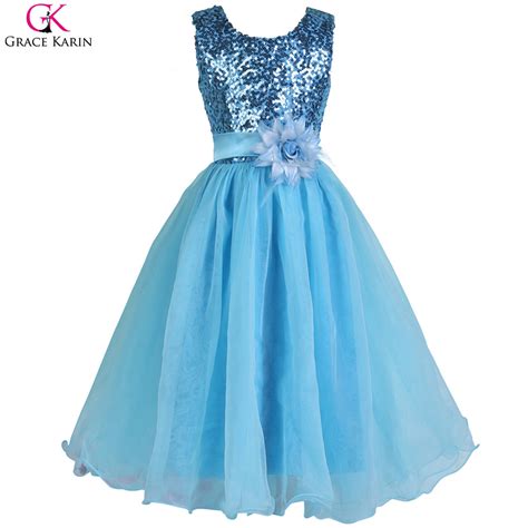 Compra Azul Vestidos Del Desfile Para Las Niñas Online Al Por Mayor De