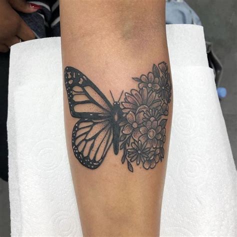 Chinchillazest Tattoo On Instagram Butterfly And Flower Design