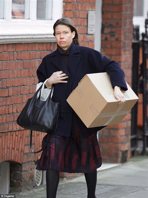 Princess Margarets Daughter Lady Sarah Chatto Picks Up A Package From