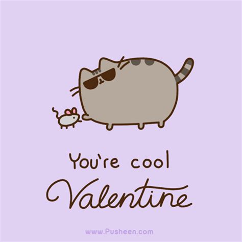 Pusheen The Cat - Animated Gif - Valentine's Day | Gatito pusheen