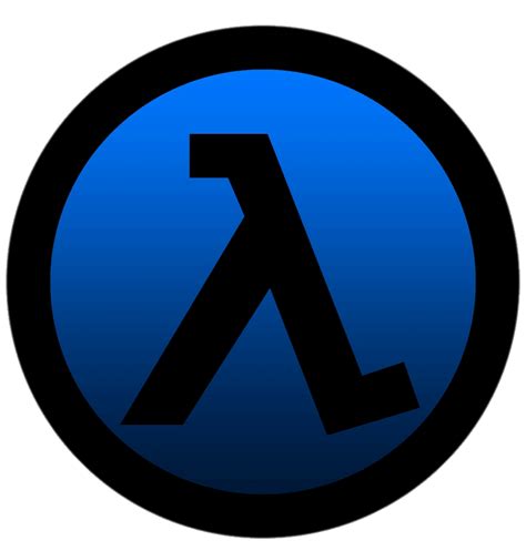 Download Half Life Black And Blue Logo Transparent Png Stickpng