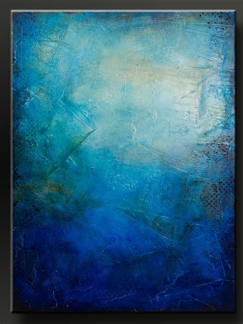 Deep Blue 30 X 40 Abstract Acrylic Painting On Canvas