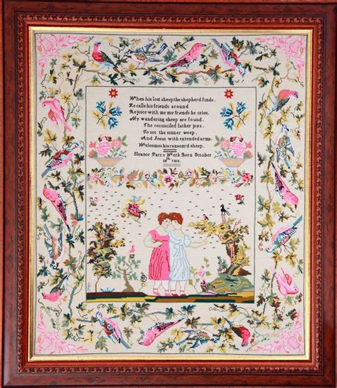 A counted cross stitch pattern should include an estimated completed size. Eleanor Parr - Reproduction Sampler: The Scarlet Letter ...