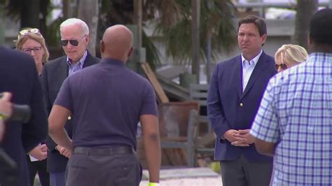 President Joe Biden Joins Florida Governor Ron Desantis Meet In Fort