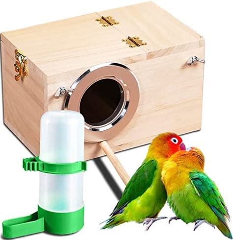 Buy 3e Pet Parakeet Nesting Box Pet Wood Bird Breeding Box Bird Box For