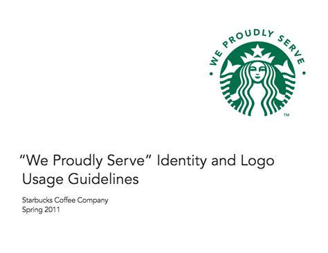 Starbucks Branding Guidelines Brand Guidelines Book Brand Book Logo
