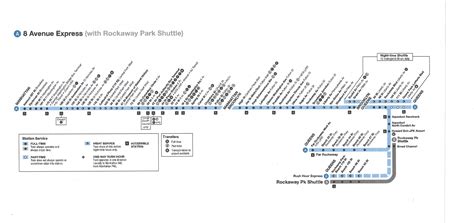 A train map with Rock Park shuttle | Train map, Rockaway park, Nyc subway