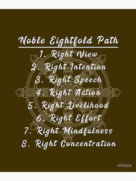 Buddha Dharma Wheel Noble Eightfold Path Buddhism Poster For Sale By