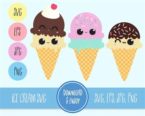 Ice Cream Svg Ice Cream Scoop Ice Cream Cone Svg Layered Etsy Custom Postcards Kawaii