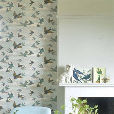 Chimney Swallows Sky Blue Wallpaper Picture Book Wallpapers John